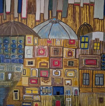 Hommage à Hundertwasser-Jérusalem｜46 X 55｜600 CHF